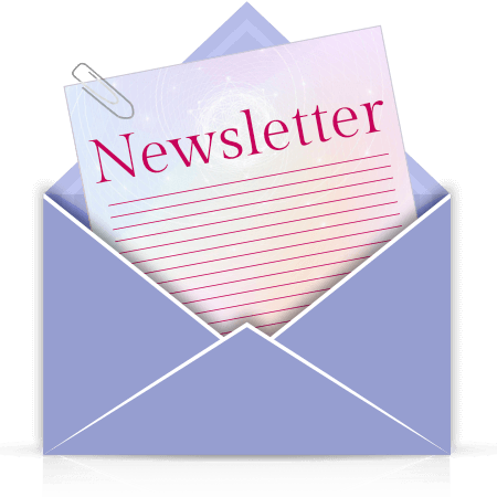 Newsletter-Anmeldung Grfik mit Briefumschlag für inspirierende Weisheiten und Gedichte zur aktuellen Energie der Zeit